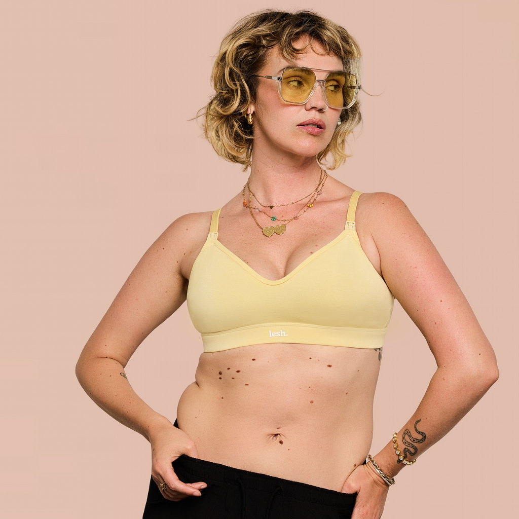 LESH - Anywhere Leakproof Nursing Bra - Black / Pink / Beige