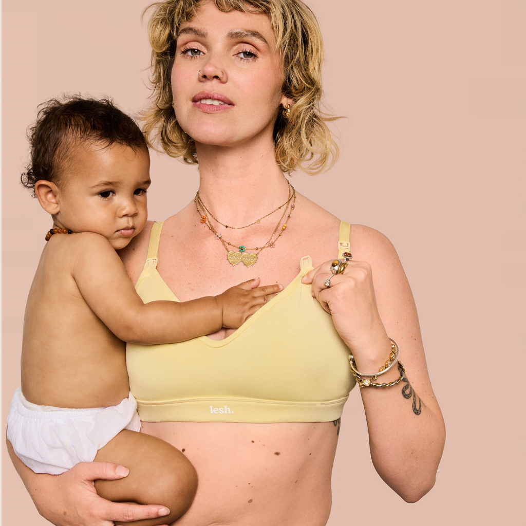 LESH - Anywhere Leakproof Nursing Bra - Black / Pink / Beige