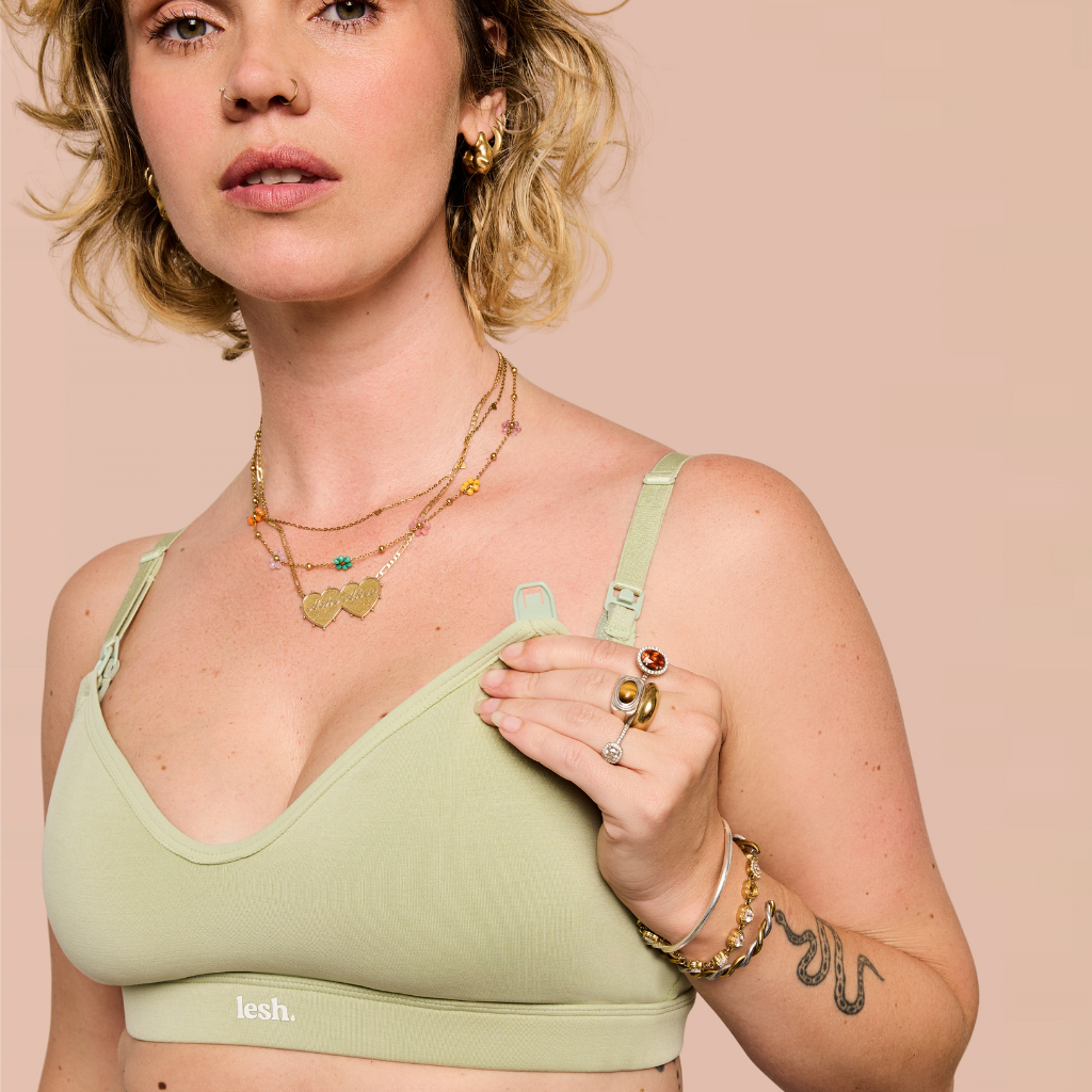 LESH - Anywhere Leakproof Nursing Bra - Black / Pink / Beige
