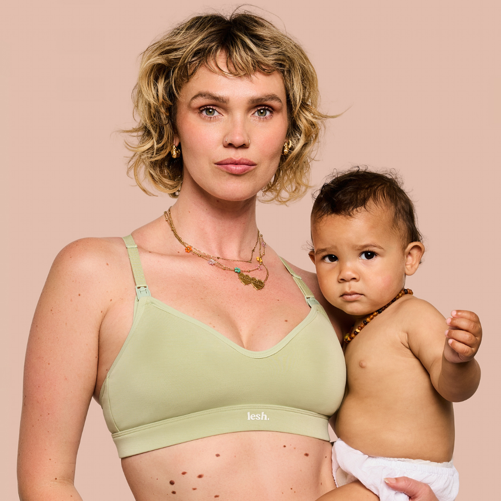 LESH - Anywhere Leakproof Nursing Bra - Black / Pink / Beige