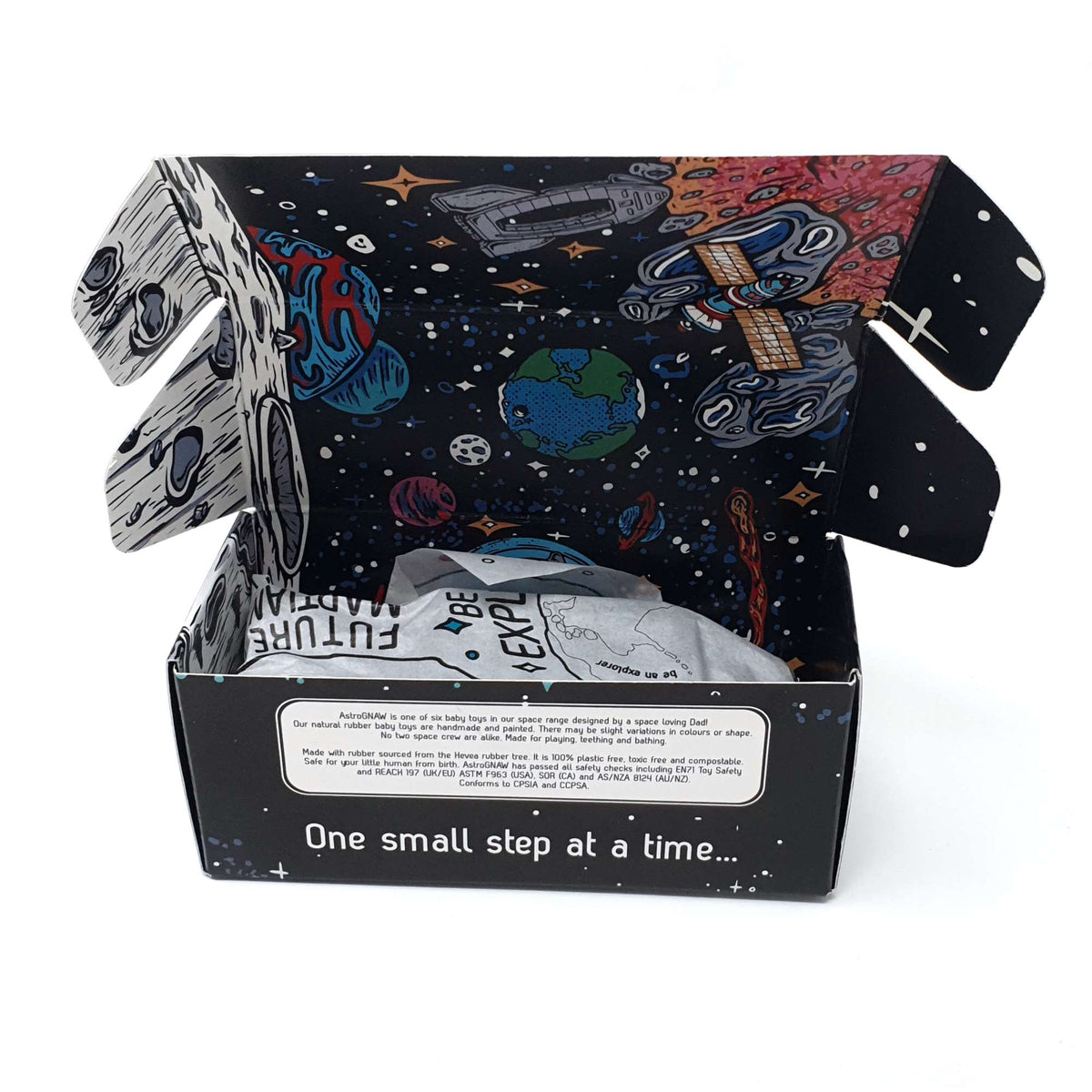 Natural Rubber Space Teether Baby Toy - AstroGNAW® Astronaut