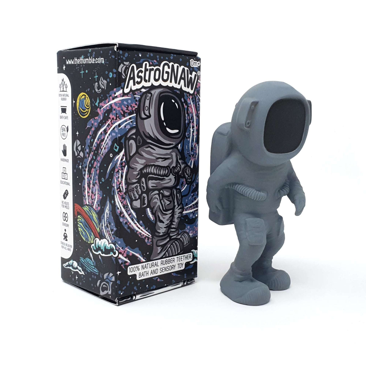 Natural Rubber Space Teether Baby Toy - AstroGNAW® Astronaut