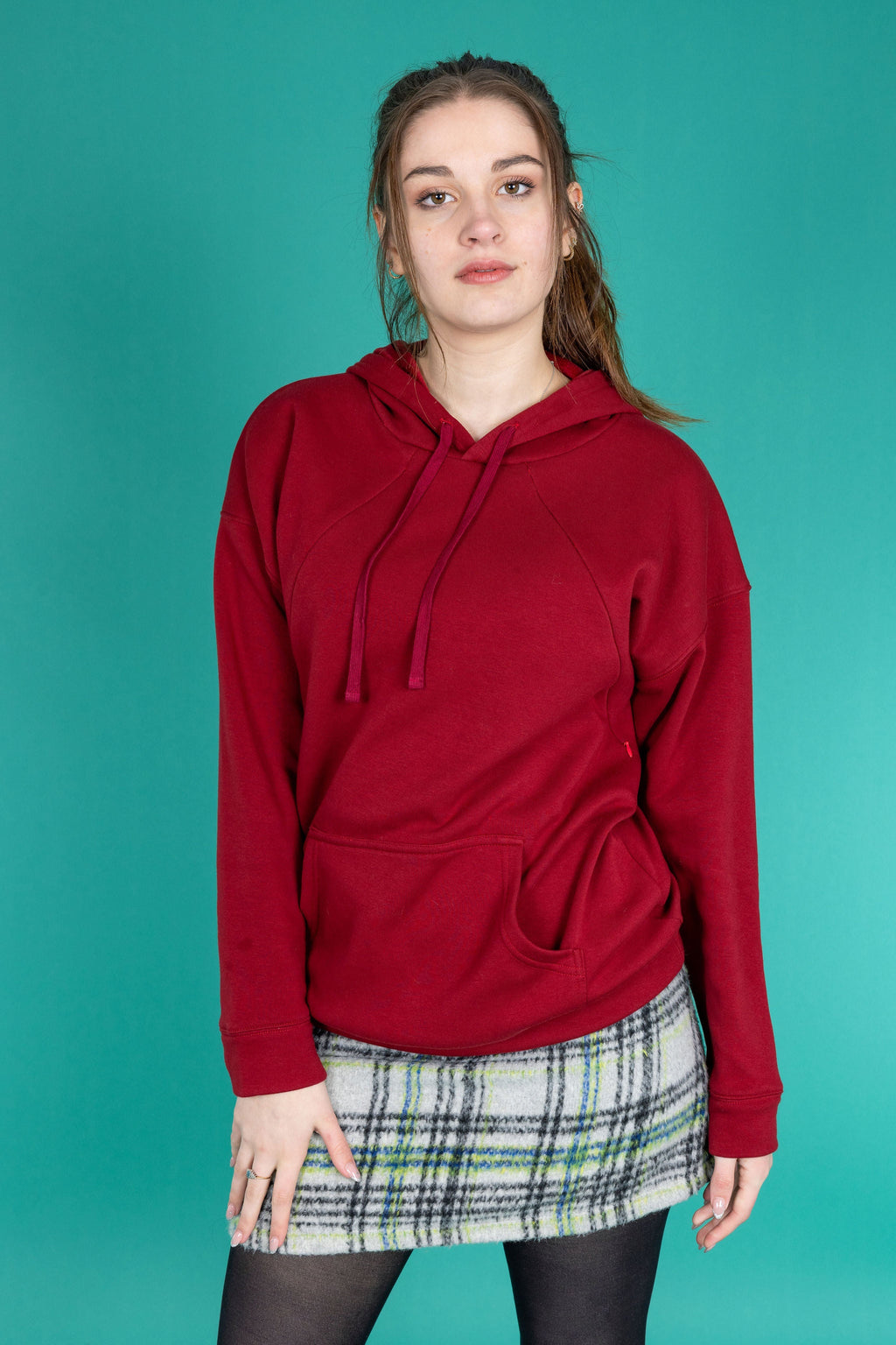 Breastfeeding Hoodie - Burgundy