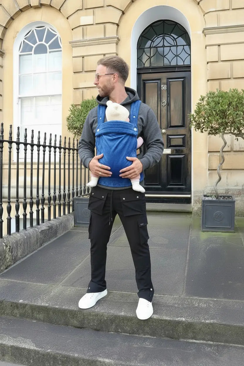 Bizzi Growin Velvet Baby Carrier - True Blue