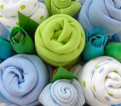 Say It Baby - Baby Boys Muslin Square Bouquet Gift