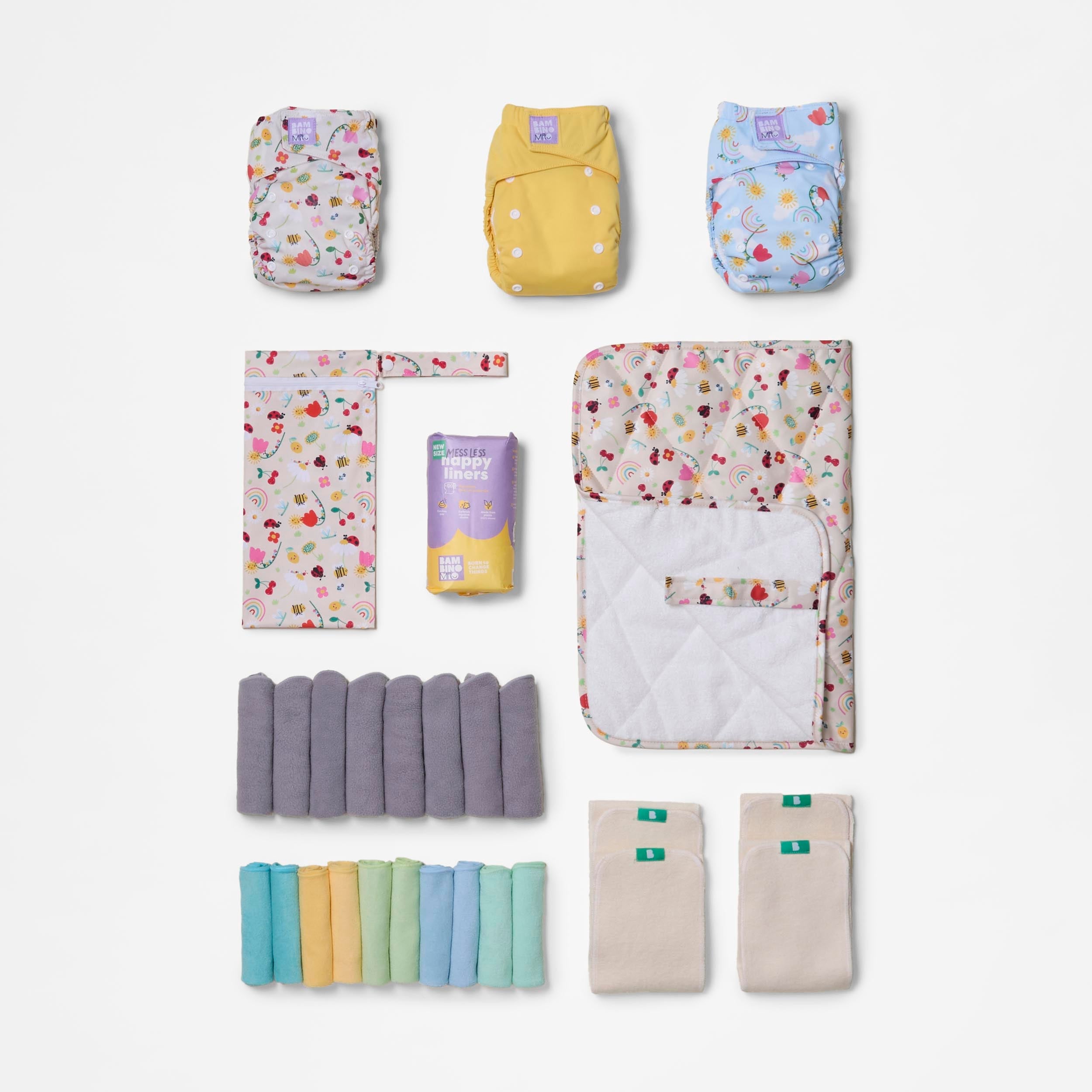 The Days-Out Reusable Nappy Bundle - Garden Party