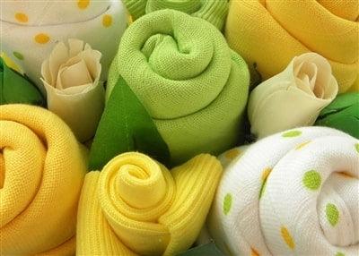 Say It Baby - Bright Baby Muslin Square Bouquet Gift