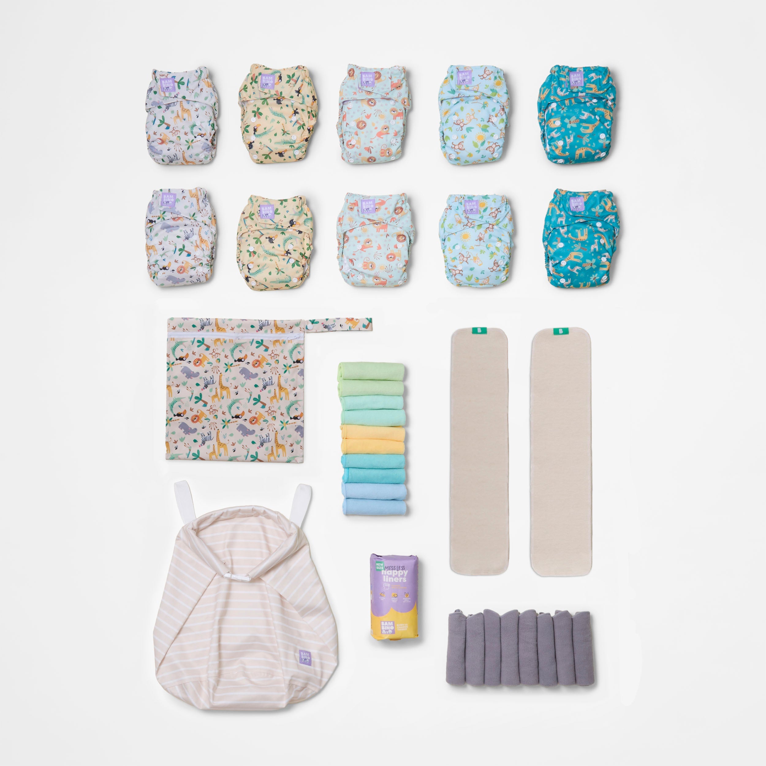 The Essentials Reusable Nappy Bundle - Wild Life