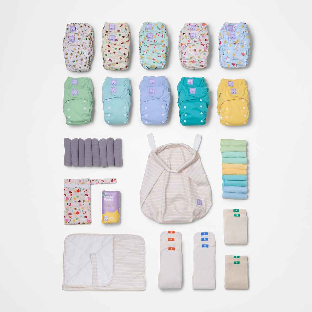 Bambino Mio Everything Reusable Nappy Bundle - Garden Party & Pastels