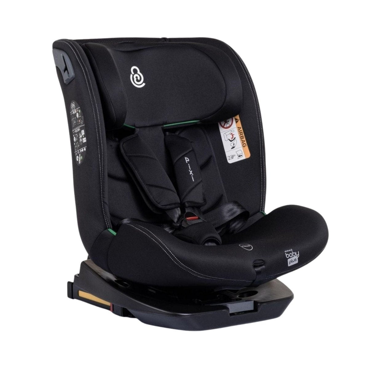 baby plus Pixi i-Size Group 0+/1/2/3 (Birth to 12 Years) Car Seat - Black