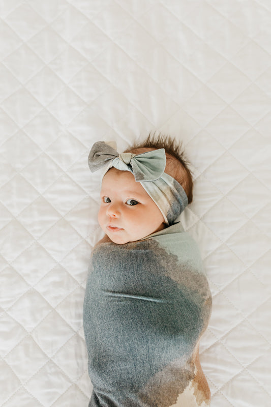 Copper Pearl Knit Headband - Picasso