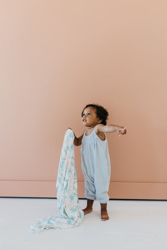 Copper Pearl Knitted Swaddle Blanket - Whimsy