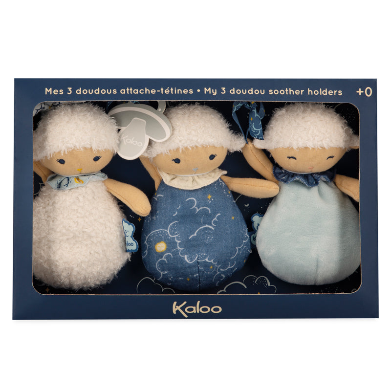 Kaloo My Sheep Doudou Soother/Dummy Holders - 3 Pack