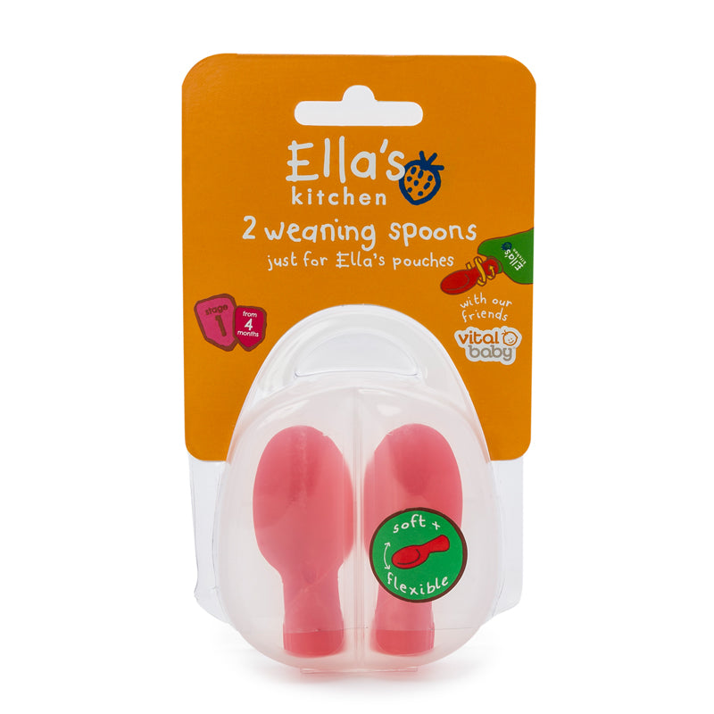 Vital Baby Ella's Kitchen Weaning Spoon Tips with Carry Case - 2 Pack