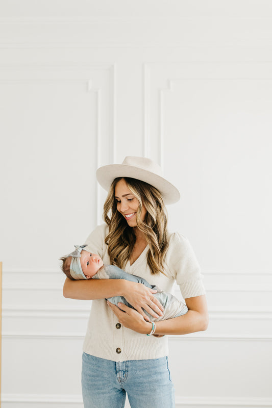 Copper Pearl Knit Headband - Picasso