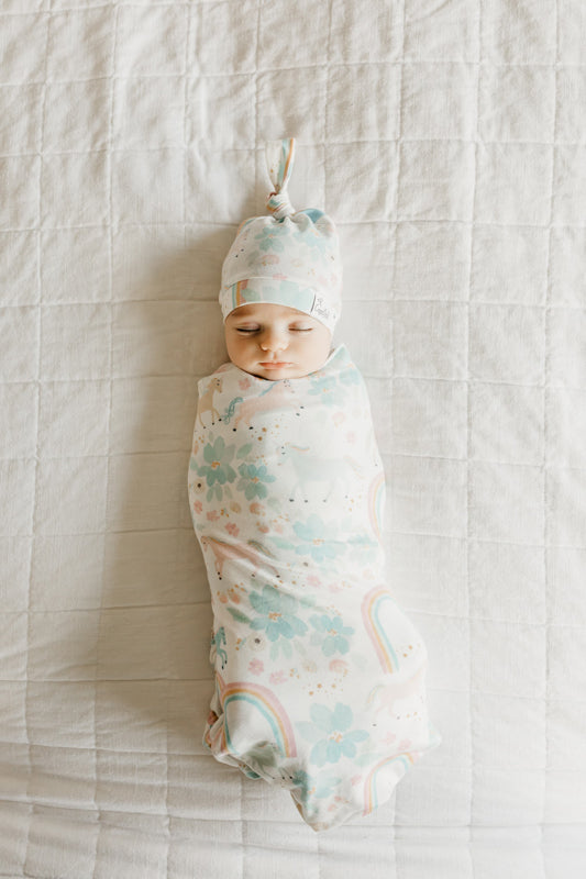Copper Pearl Knitted Swaddle Blanket - Whimsy