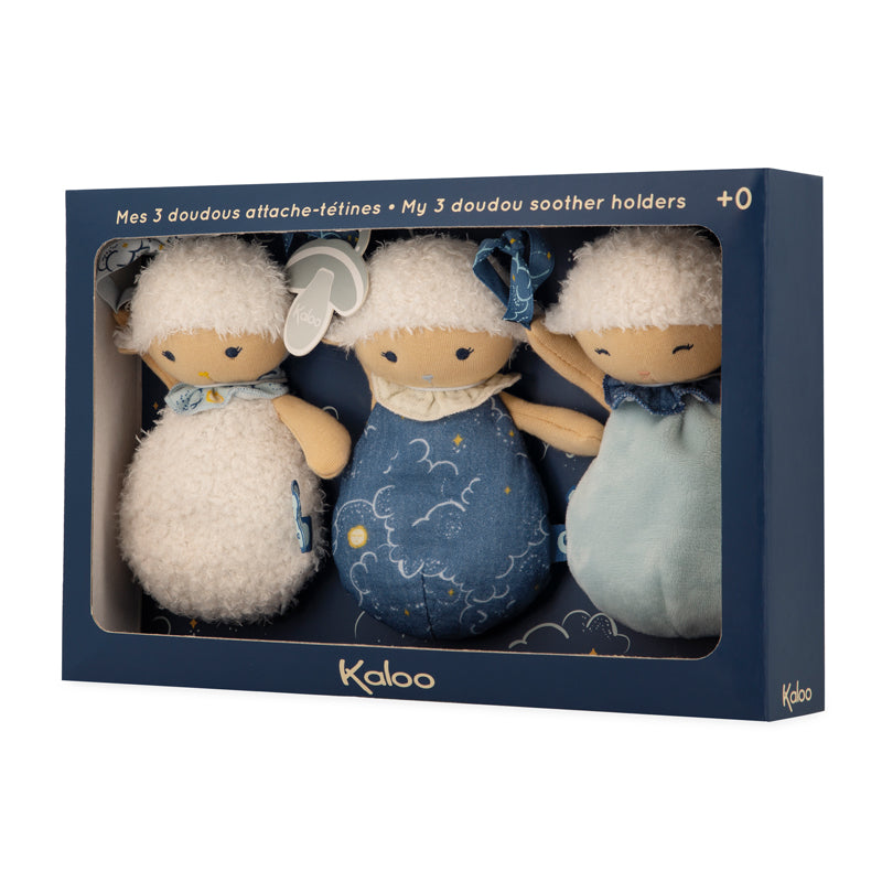 Kaloo My Sheep Doudou Soother/Dummy Holders - 3 Pack