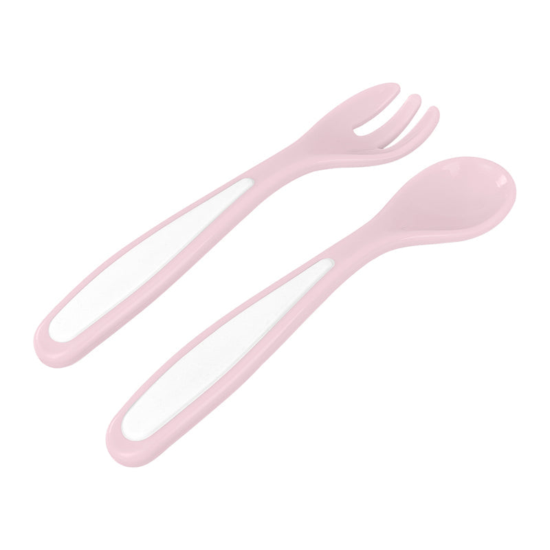 Kikka Boo Bowl 4 In 1 with Fork, Spoon, Bowl - Pink
