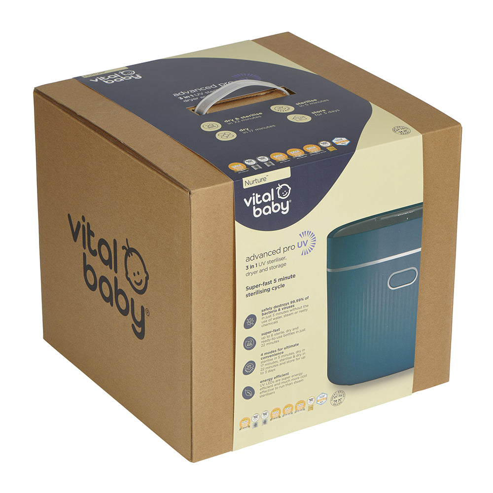 Vital Baby Nurture Advanced Pro UV Steriliser & Dryer - Smoky Blue