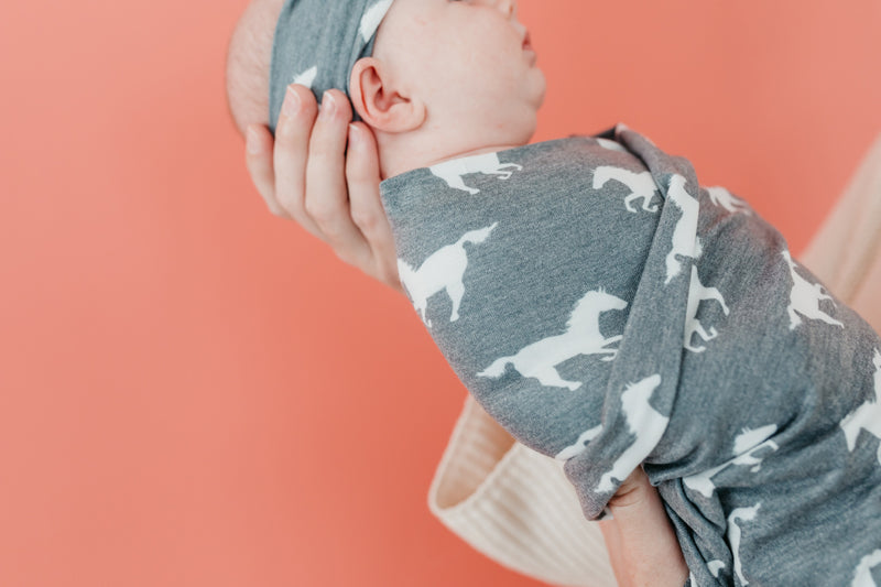 Copper Pearl Knitted Swaddle Blanket - Colt