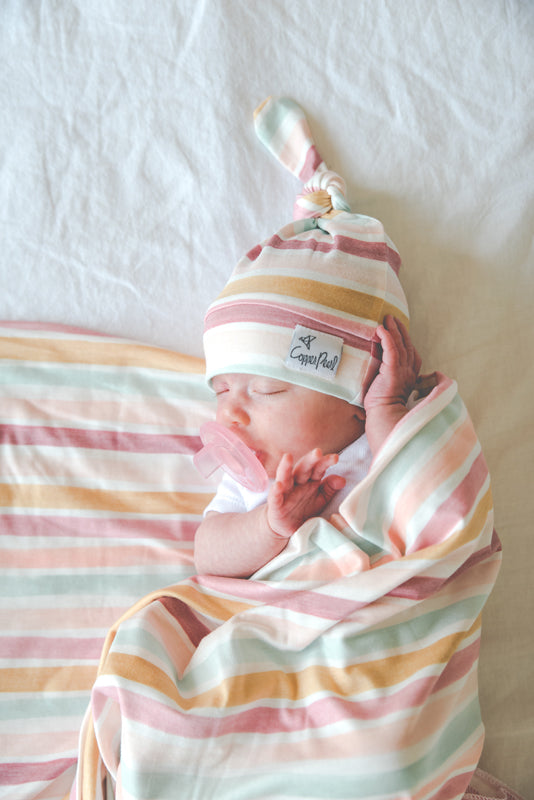Copper Pearl Knitted Swaddle Blanket - Enchanted