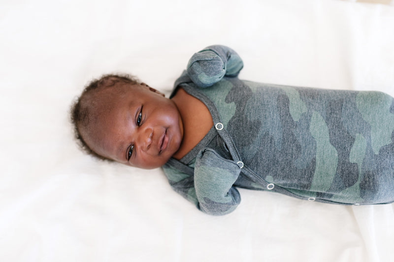Copper Pearl Newborn Gown - Hunter