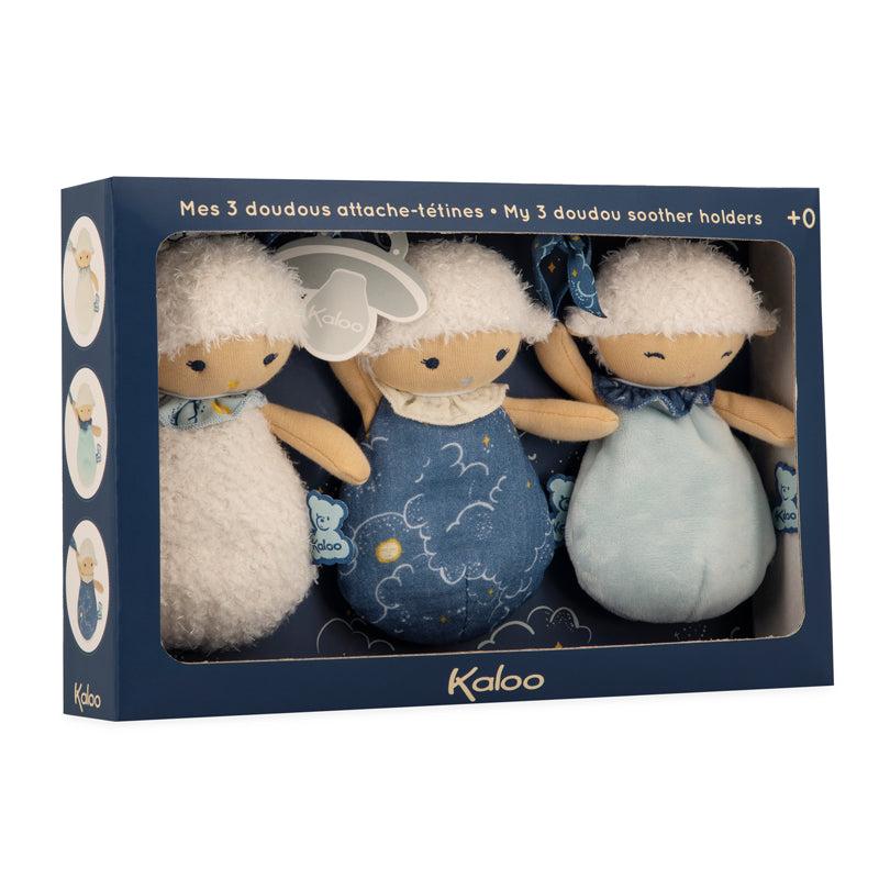 Kaloo My Sheep Doudou Soother/Dummy Holders - 3 Pack