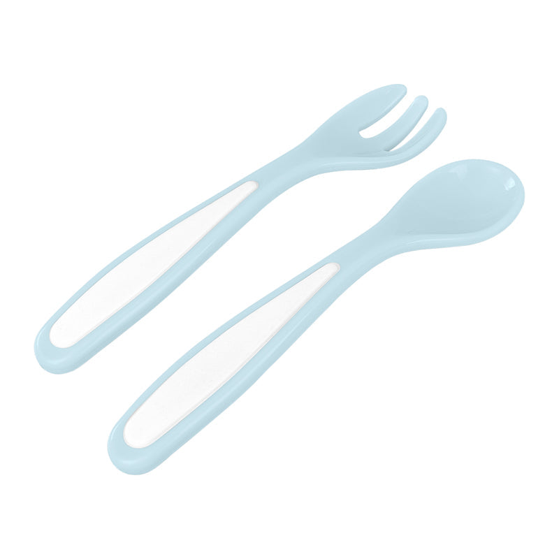 Kikka Boo Bowl 4 In 1 with Fork, Spoon, Bowl - Blue