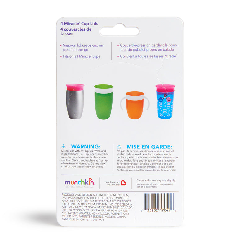 Munchkin Miracle Cup Lids - 4 Pack