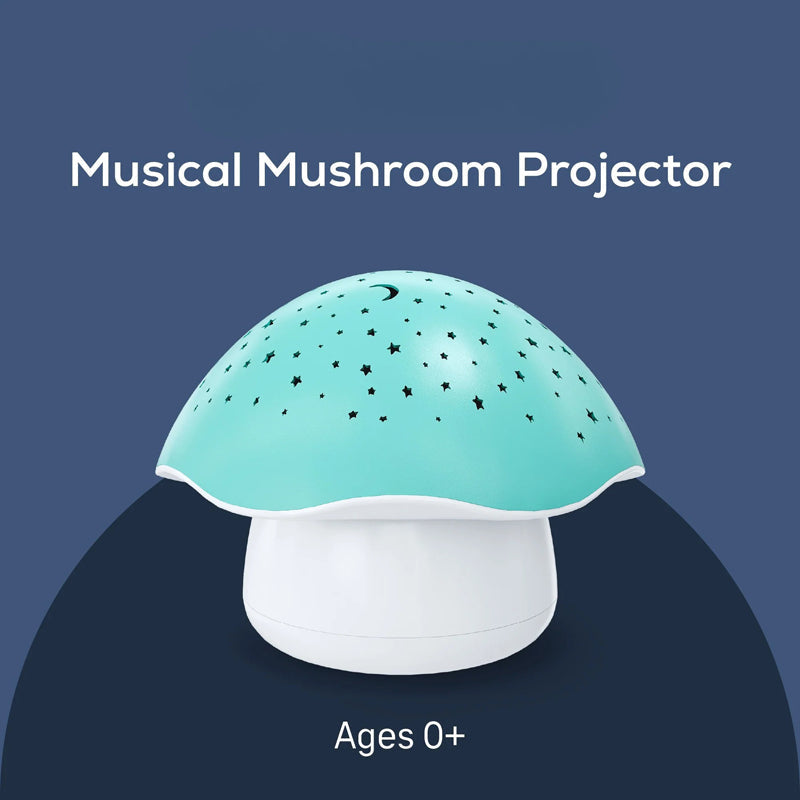 Pabobo by Angelcare Mushroom Musical Stars Projector  - Blue