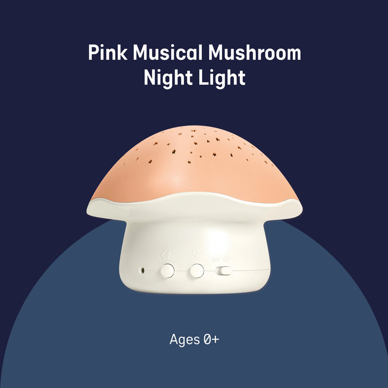 Pabobo by Angelcare Mushroom Musical Stars Projector  - Pink