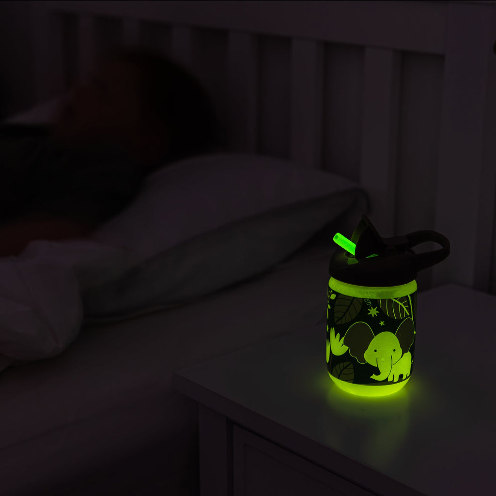 Vital Baby Hydrate Sippy Straw Glow in the Dark Woodland Glow - 350ml