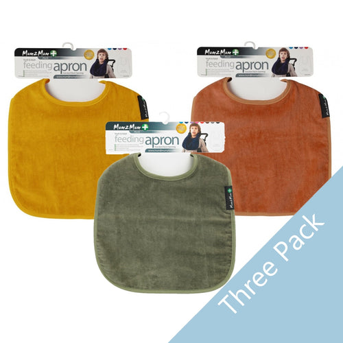 3 PACK  Mum 2 Mum PLUS Clothing Protector - Rust / Mustard / Olive