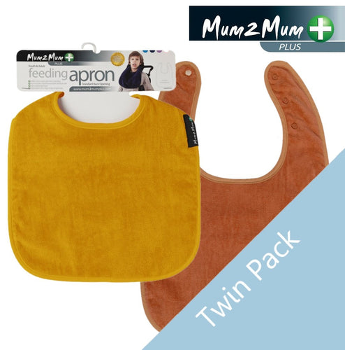 2 PACK - Mum 2 Mum PLUS Clothing Protector - Rust / Mustard