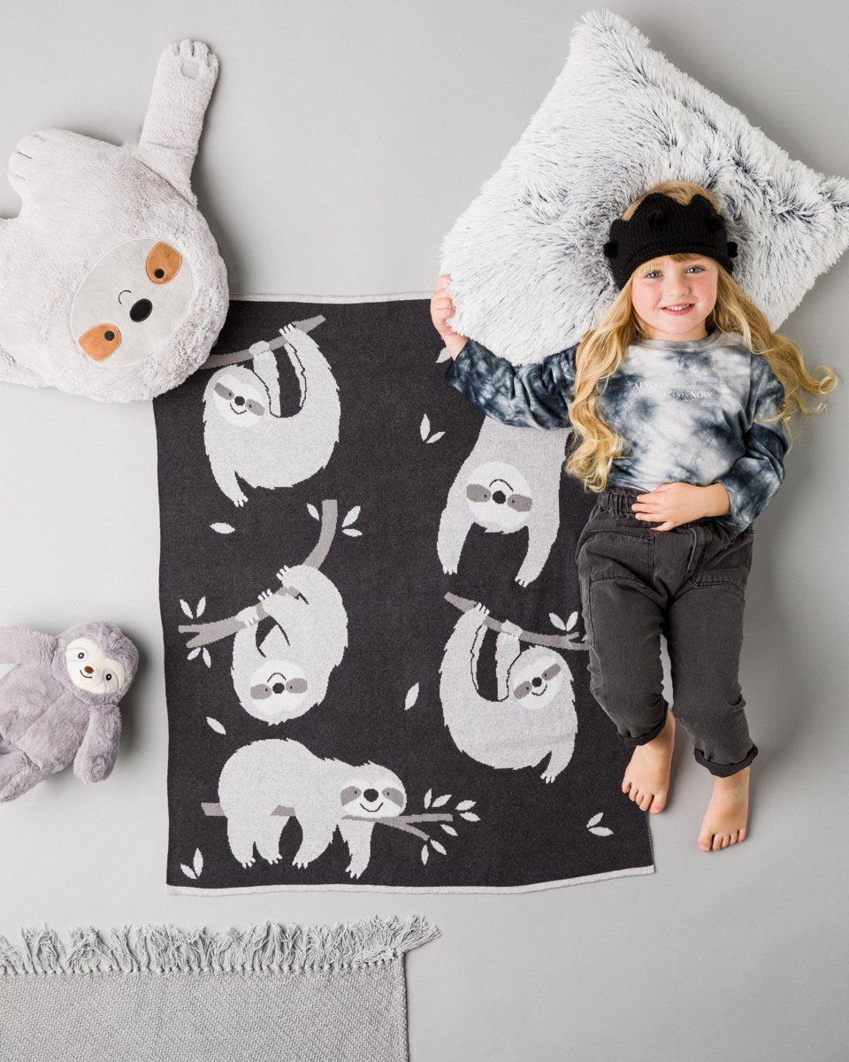 Bizzi Growin Baby Blanket - Slothtastic