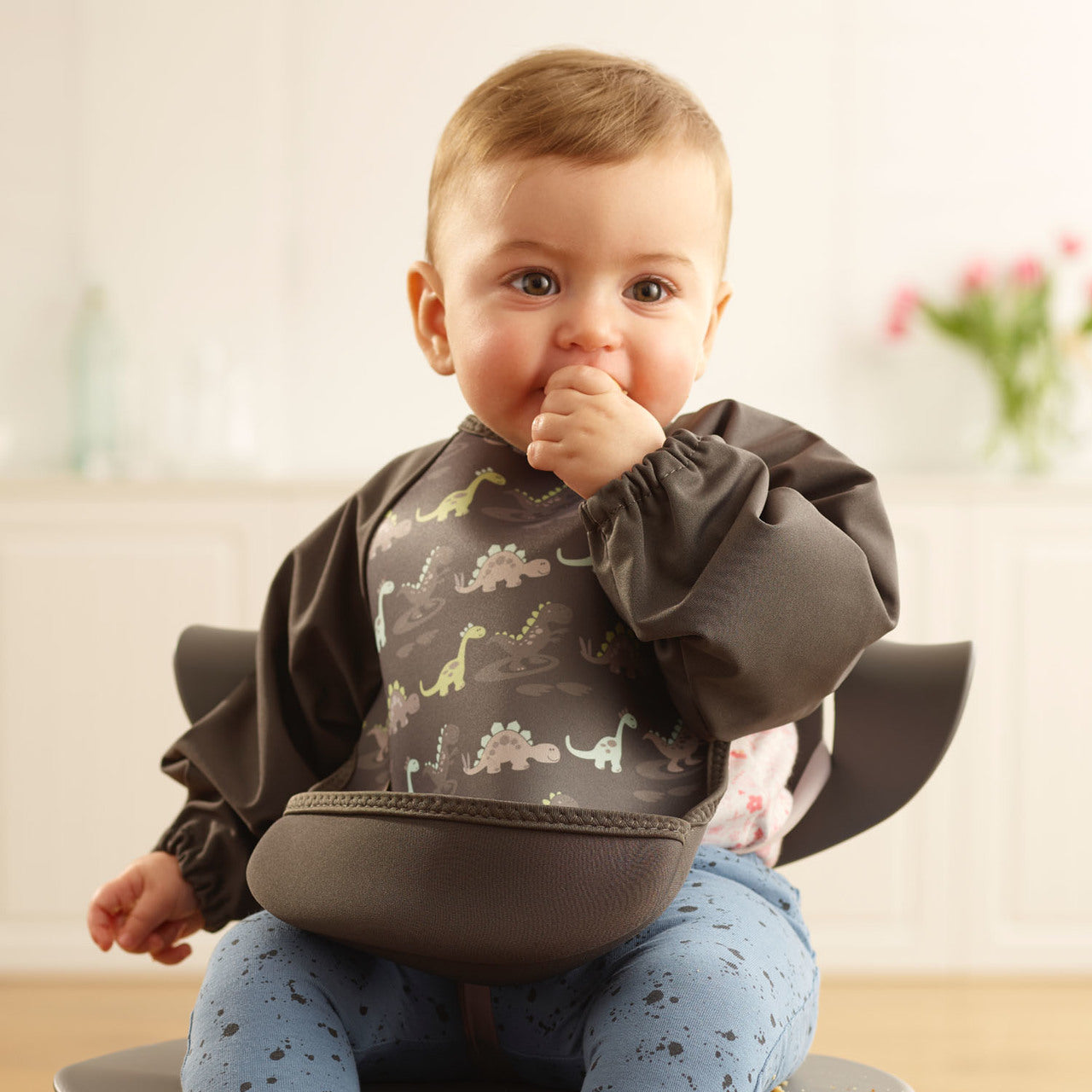Weaning Bib with Sleeves - Dinosaurs UltraBib
