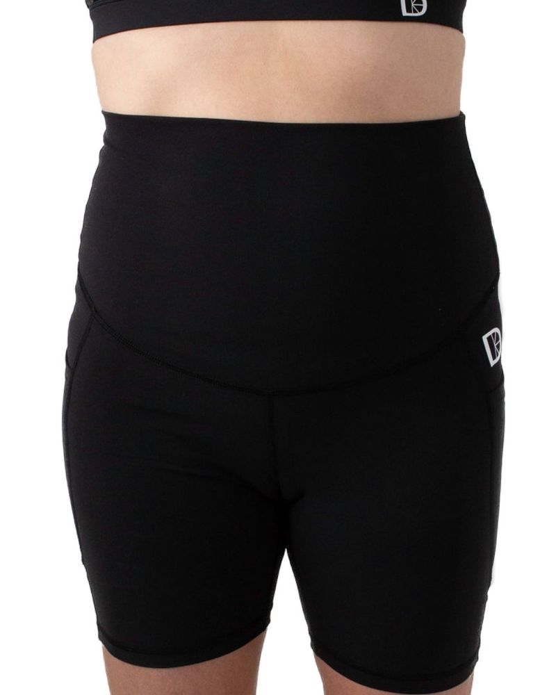 Maternity & Postnatal Active Support Cycling Shorts - Black