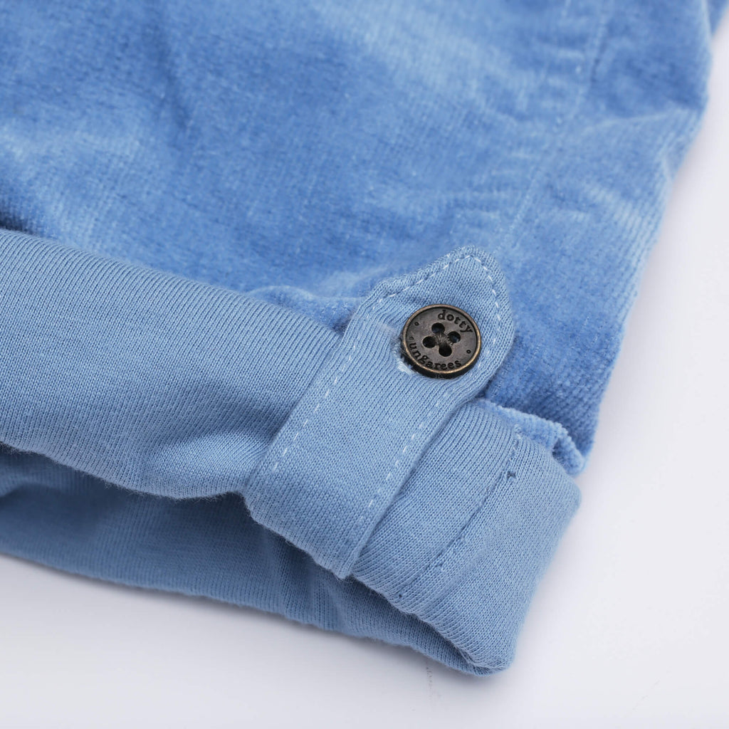 Dotty Dungarees Corduroy Dungarees - Forget-Me-Not