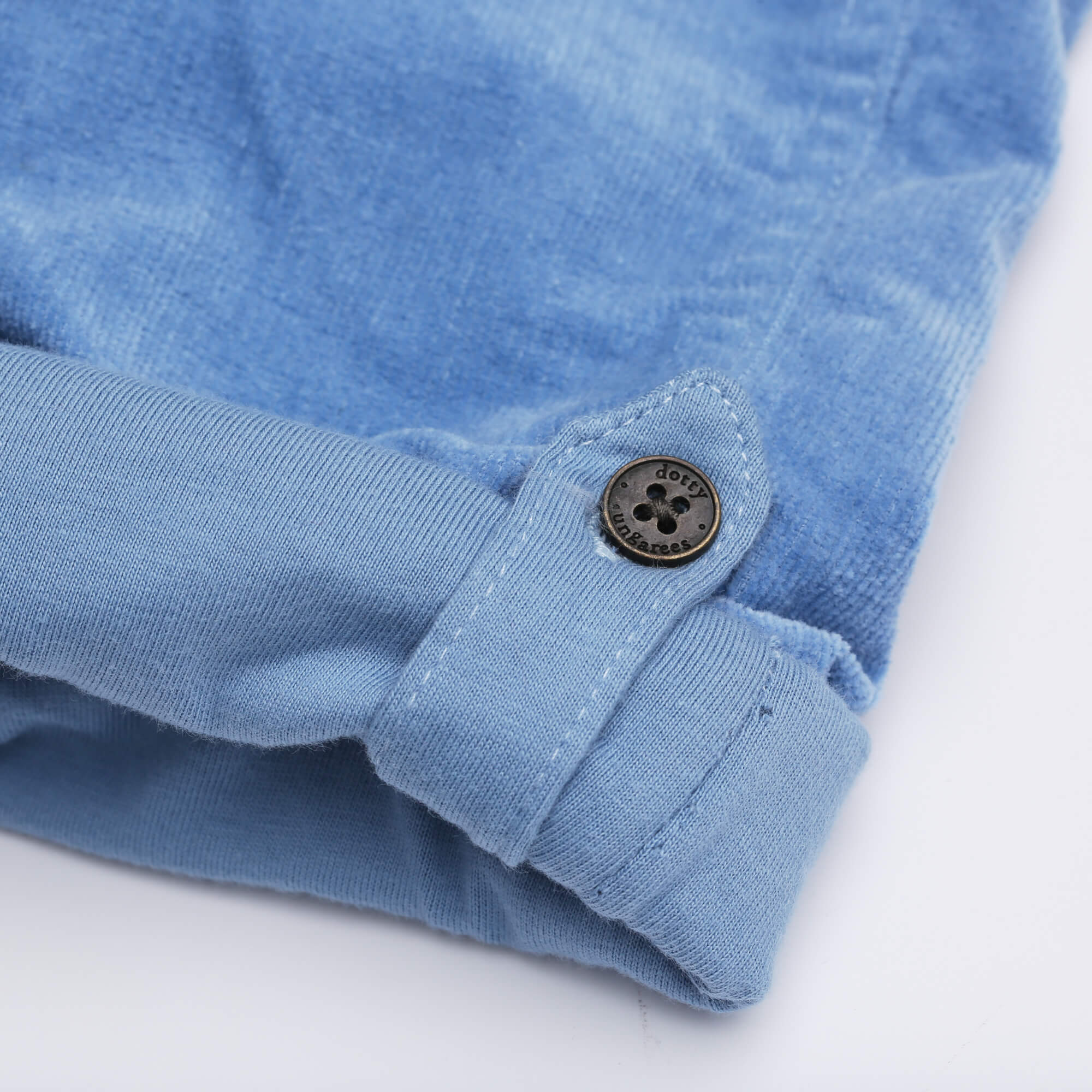 Dotty Dungarees Corduroy Dungarees - Forget-Me-Not