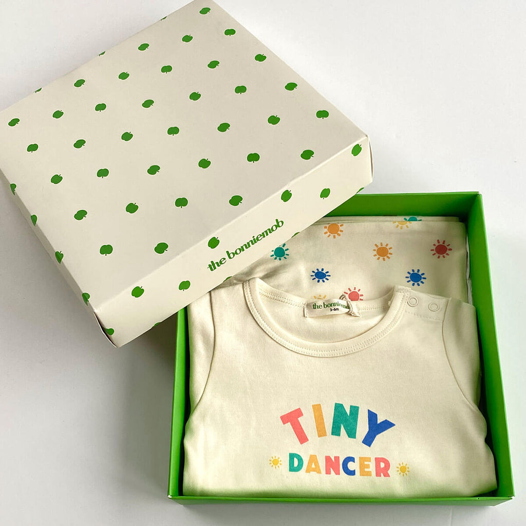 The bonniemob Organic Cotton Baby Bodysuit & Legging Gift Set - Tiny Dancer
