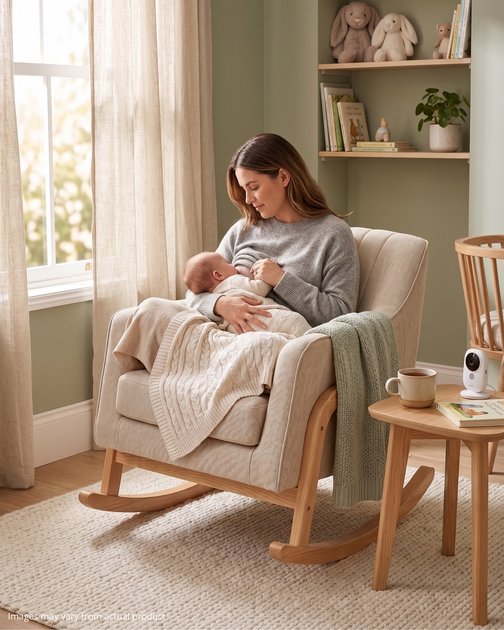 Bristam Nursing Chair - Natural & Oak