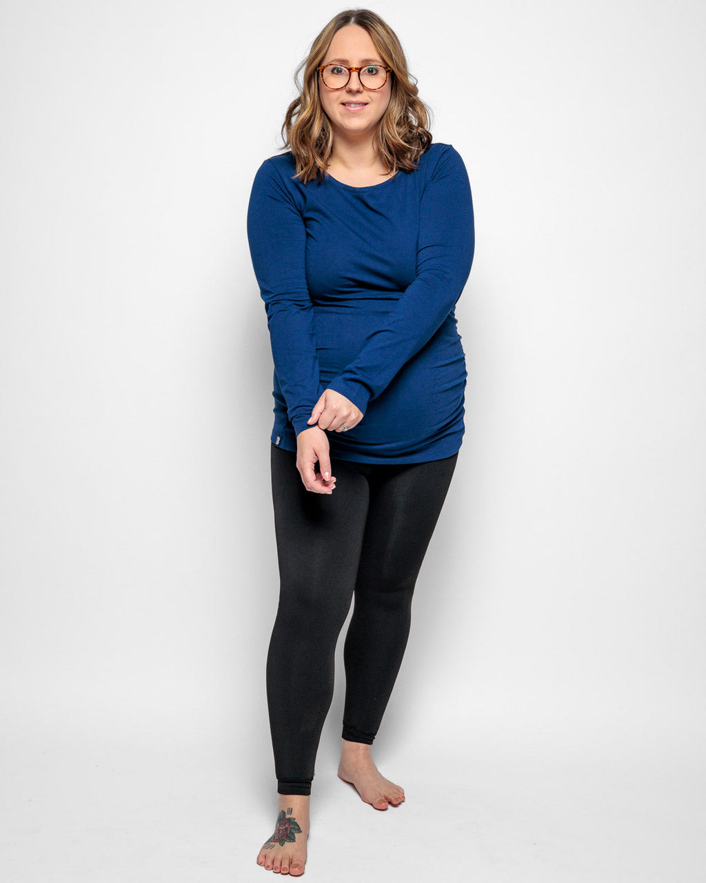 Bshirt Maternity Long Sleeved Top - Navy