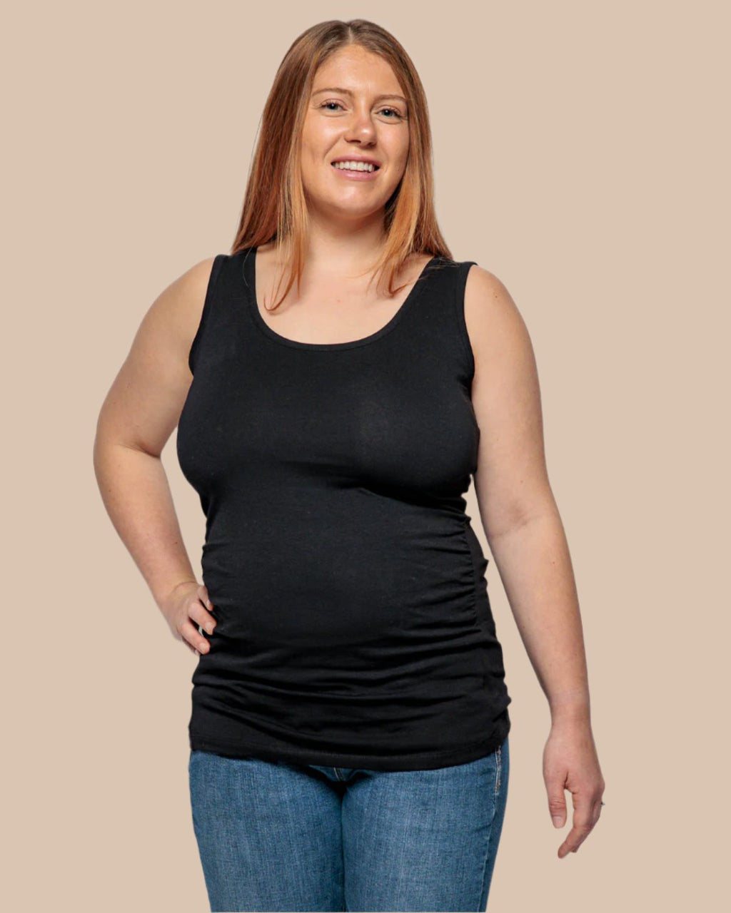 Bshirt Maternity Vest -Black