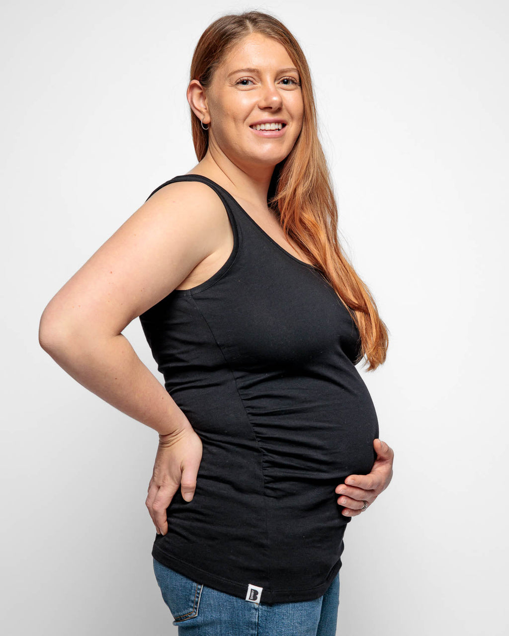 Bshirt Maternity Vest -Black