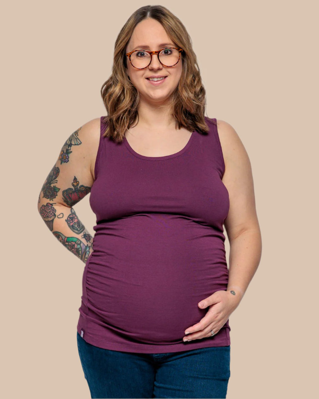 Bshirt Maternity Vest - Plum