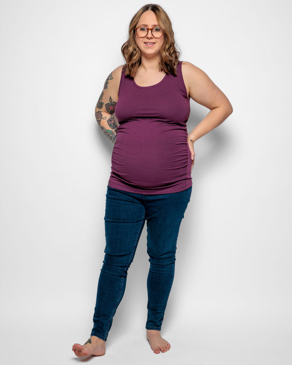 Bshirt Maternity Vest - Plum