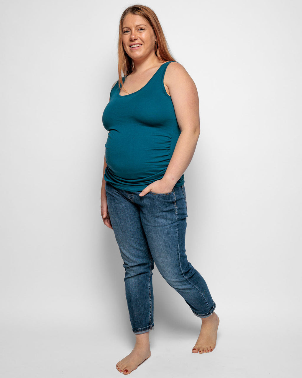 Bshirt Maternity Vest - Teal