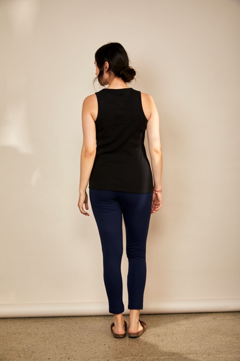 Bshirt Nursing Rib Racer Vest - Black