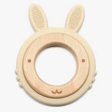 Bunny Teether Silicone and Beech Wood - Six Natural Colours