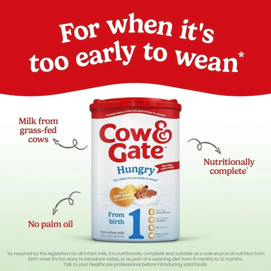 Cow and Gate 1 Hungry Baby Milk Formula - 0-6 months 800g
